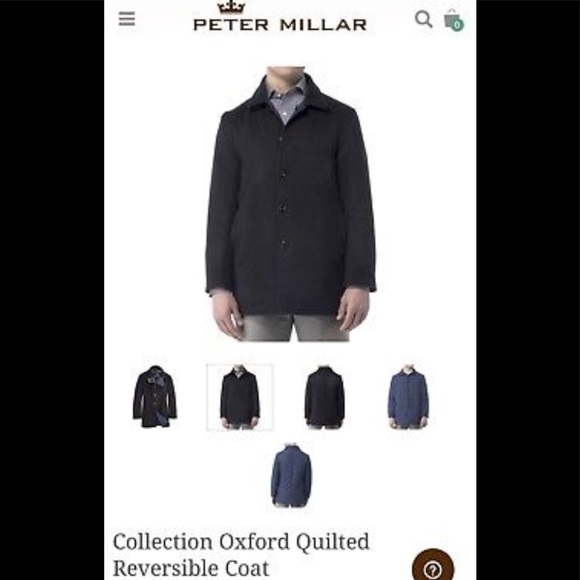 Peter Millar Cashmere and Wool Reversible Coat. - Picture 4 of 8